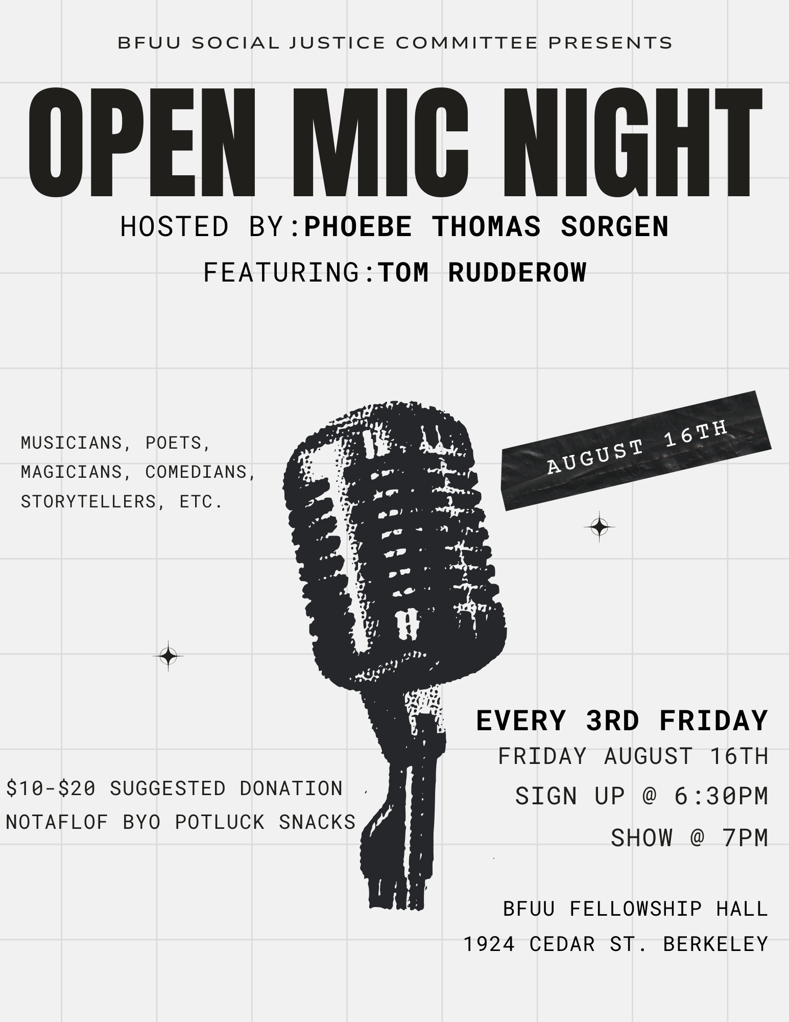 BFUU Open Mic