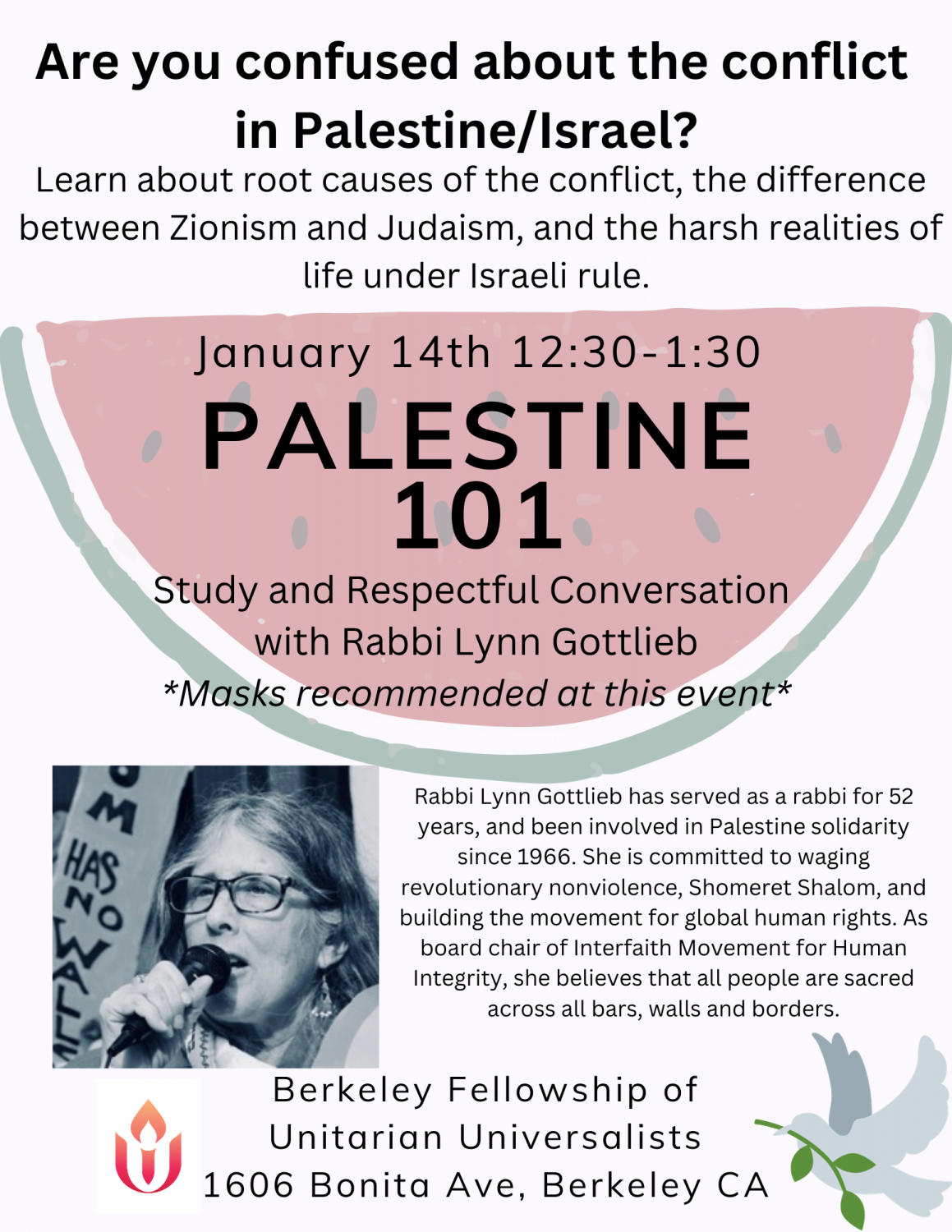 Palestine 101 with Rabbi Lynn Gottlieb